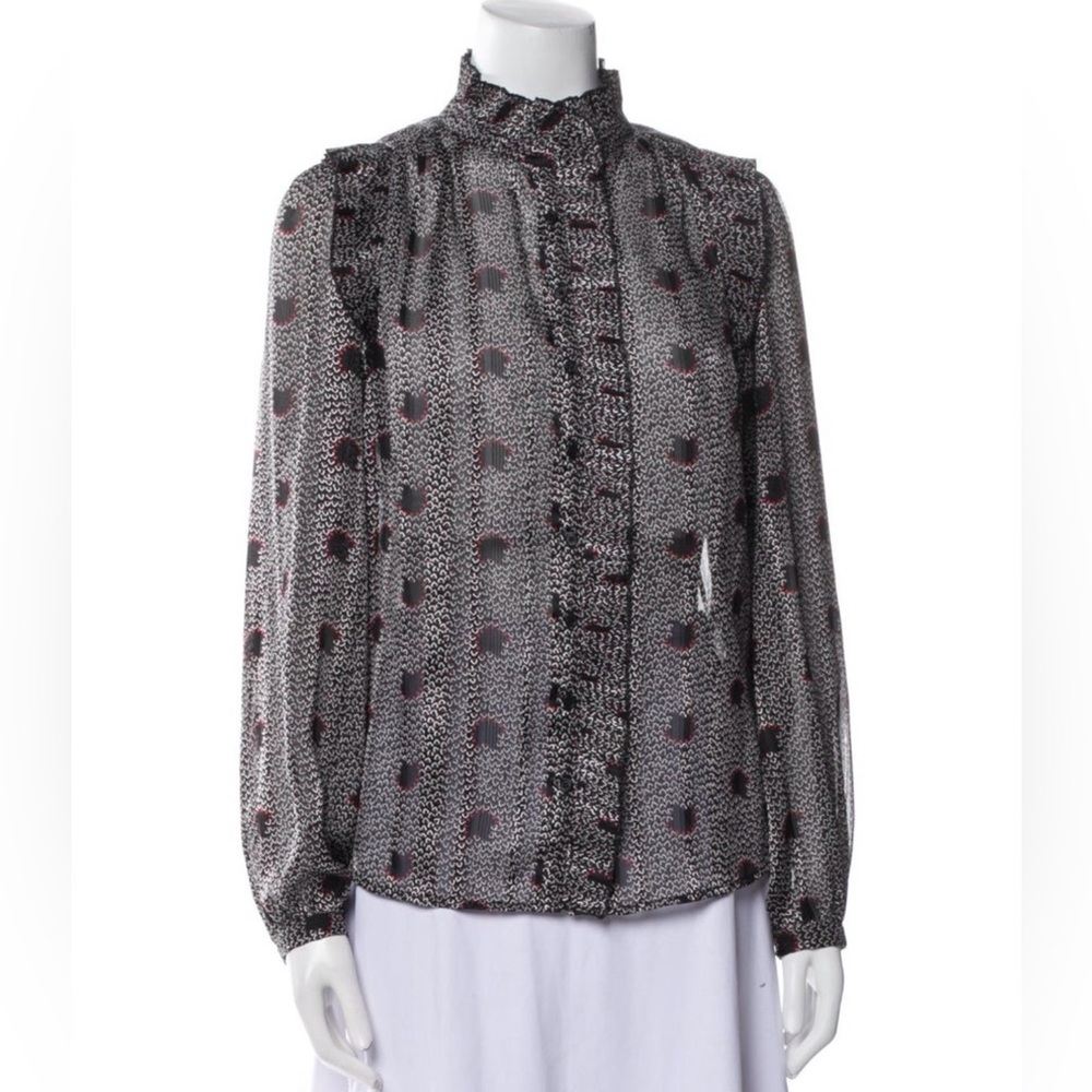 BA&SH Mock Neck Blouse, S